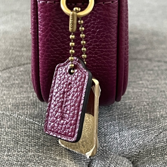 Coach Crystal Border Rivets Crossbody Clutch in Pebble Leather - Picture 6 of 14